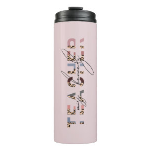 Cute Pink & Animal Print Personalized Teacher Thermal Tumbler