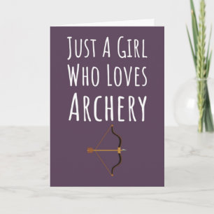 Cute Pink Archery Cards For Baby Girls Kids Archer