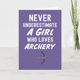 Cute Pink Archery Cards For Baby Girls Kids Archer