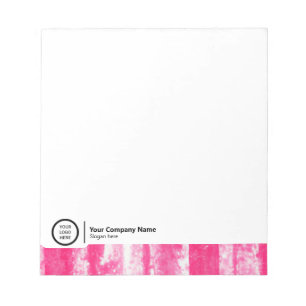 Cute Pink Art Customisable Business Logo Swag Notepad