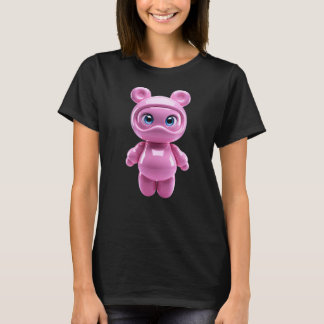 Cute pink astronaut bear aesthetic figurine T-Shirt