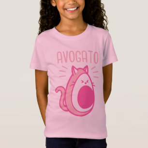Cute Pink Avocado Cat T-Shirt