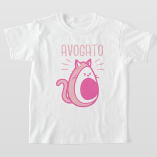 Cute Pink Avocado Cat  T-Shirt