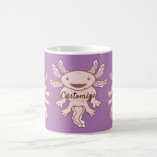 Cute Pink Axolotl Thunder_Cove  Coffee Mug