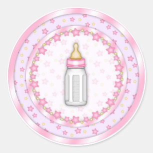 Cute Pink Baby Bottle Seals