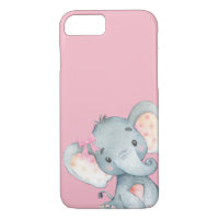 Cute Pink Baby Elephant Whimsical