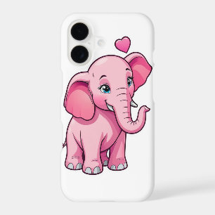 Cute Pink Baby Elephant With Love