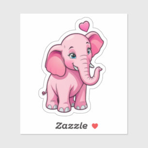 Cute Pink Baby Elephant With Love