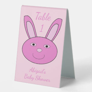 Cute Pink Baby Girl Bunny Face Spring Easter