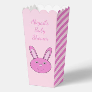 Cute Pink Baby Girl Bunny Face Spring Easter Favour Box