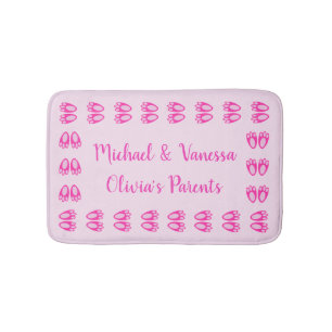 Cute Pink Baby Girl Bunny Feet Easter Custom Bath Mat