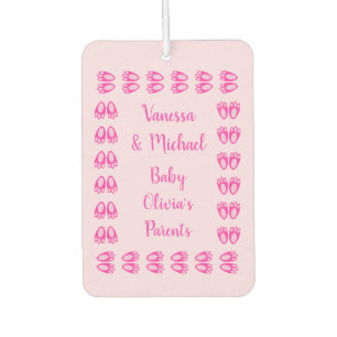 Cute Pink Baby Girl Bunny Feet Easter Custom Car Air Freshener