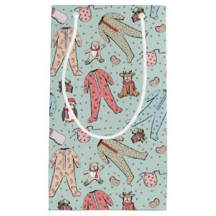 Cute Pink Baby Girl Christmas Small Gift Bag