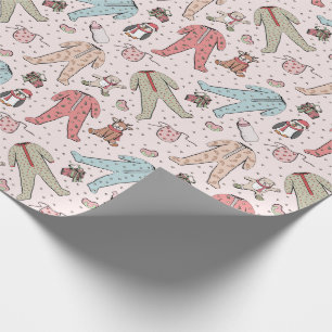 Cute Pink Baby Girl Christmas Wrapping Paper