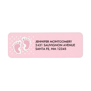 Cute Pink Baby Girl Footprints