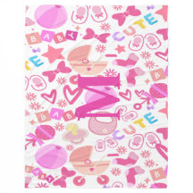 Cute Pink Baby Girl Nursery Pattern personalised