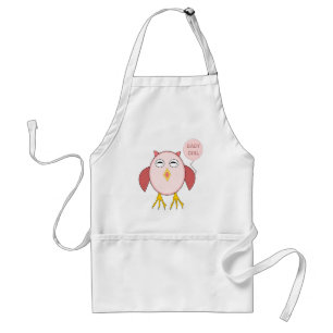 Cute Pink Baby Girl Owl Cooking Apron
