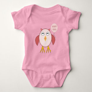 Cute Pink Baby Girl Owl Custom Creeper
