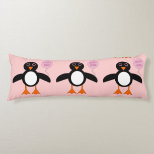 Cute Pink Baby Girl Penguin Body Pillow