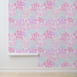 Cute Pink Baby Nursery Peel and Stick Wallpaper