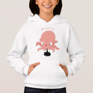 Cute pink baby octopus cartoon humour