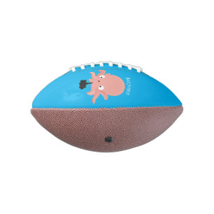 Cute pink baby octopus cartoon humour american football
