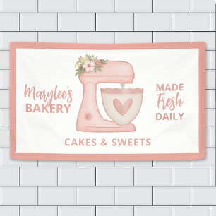 Cute Pink Bakery Business Pastry Chef Banner