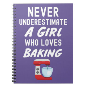 Cute Pink Baking Gifts For Baby Girls Kids Baker Notebook