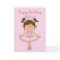 Cute Pink Ballerina 3 Happy Birthday