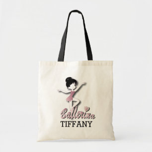 Cute Pink Ballerina Girl Ballet Dancer Tote Bag