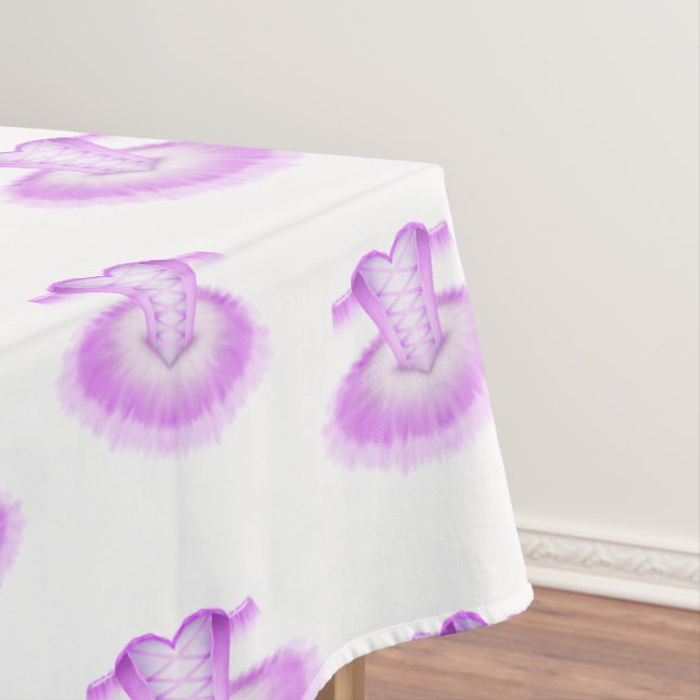 Cute Pink Ballerina Tutu Ballet Tablecloth (In Situ)