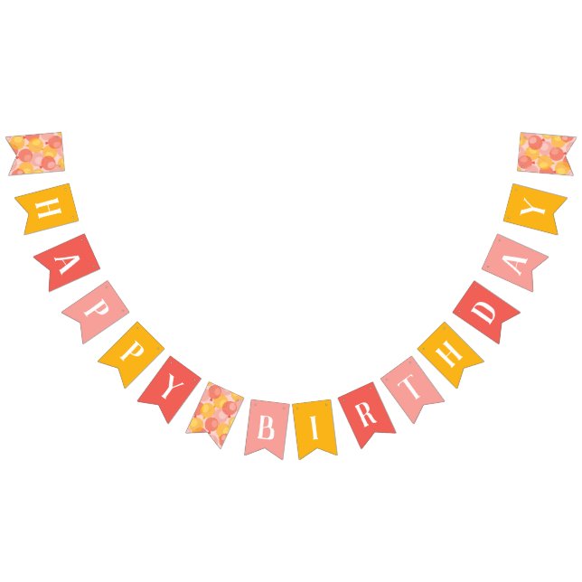 Cute Pink Balloon Happy Birthday Banner (All)