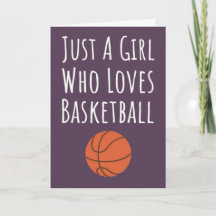 Cute Pink Basketball Cards For Baby Girls Kids 