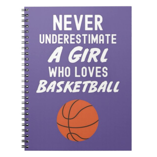 Cute Pink Basketball Gifts For Baby Girls Kids  Notebook (Front)