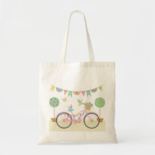 Cute Pink Bicycle Tote Bag