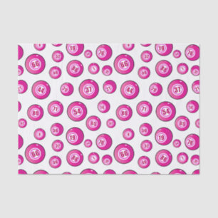 Cute Pink Bingo Balls Fun Bingo Player Tissue Paper