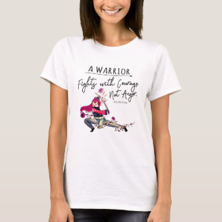 Cute Pink Bird Warrior Strength Motivational Quote T-Shirt