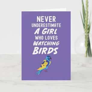 Cute Pink Birding Cards For Girls For Kids Girly