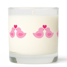 Cute Pink Birds And Red Heart 