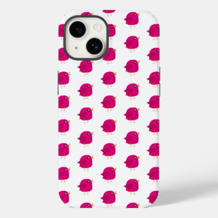 Cute Pink Birdy Illustration Case-Mate iPhone 14 Case