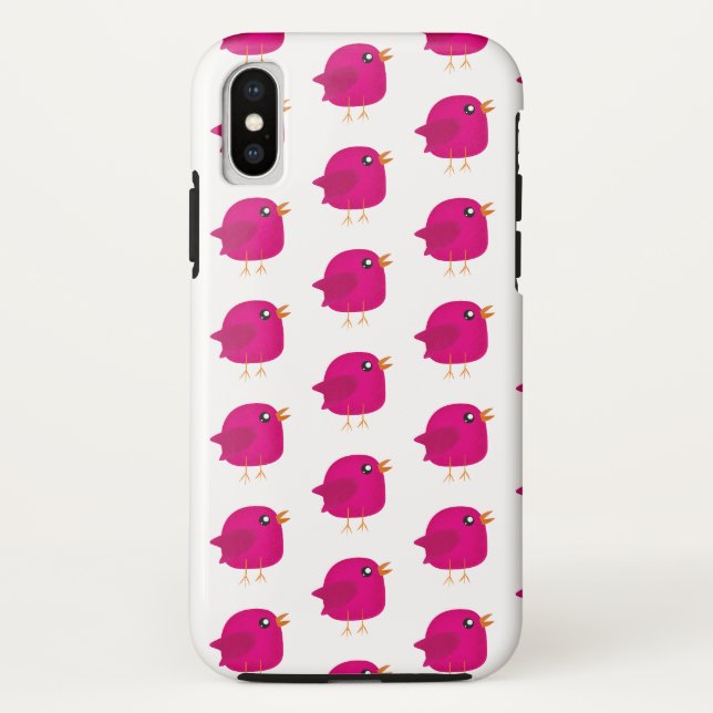 Cute Pink Birdy Illustration Case-Mate iPhone Case (Back)