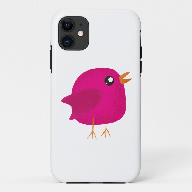 Cute Pink Birdy Illustration Case-Mate iPhone Case (Back)