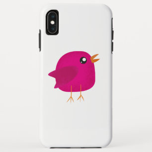 Cute Pink Birdy Illustration iPhone XS Max Case