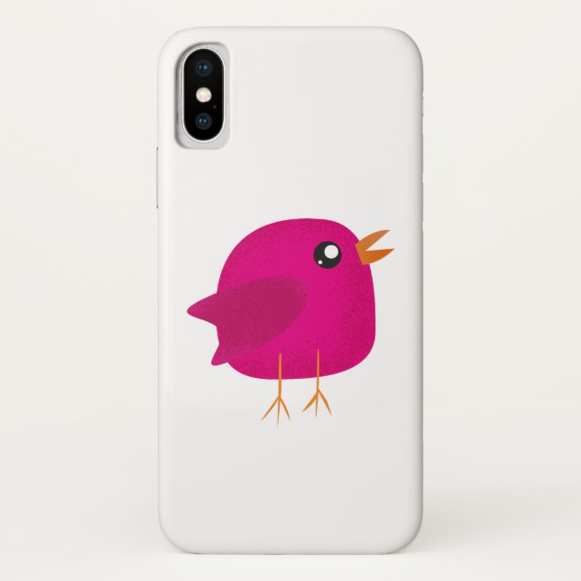 Cute Pink Birdy Illustration Case-Mate iPhone Case (Back)