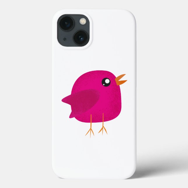 Cute Pink Birdy Illustration Case-Mate iPhone Case (Back)