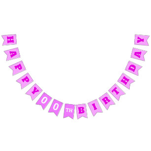Cute PINK Birthday Bunting