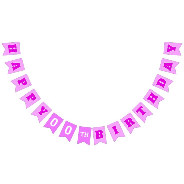 Cute PINK Birthday Bunting (All)