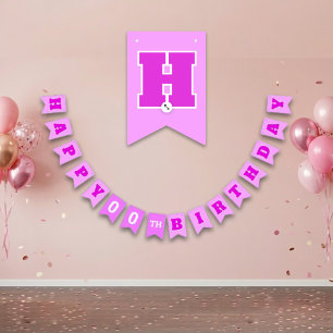 Cute PINK Birthday Bunting