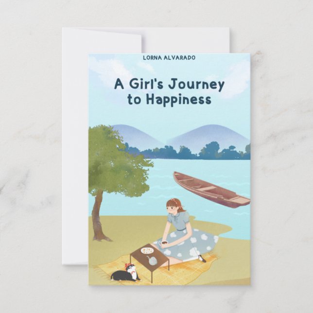 Cute Pink Birthday Greeting Card (Front)