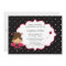 Cute pink black ladybug birthday party invitation